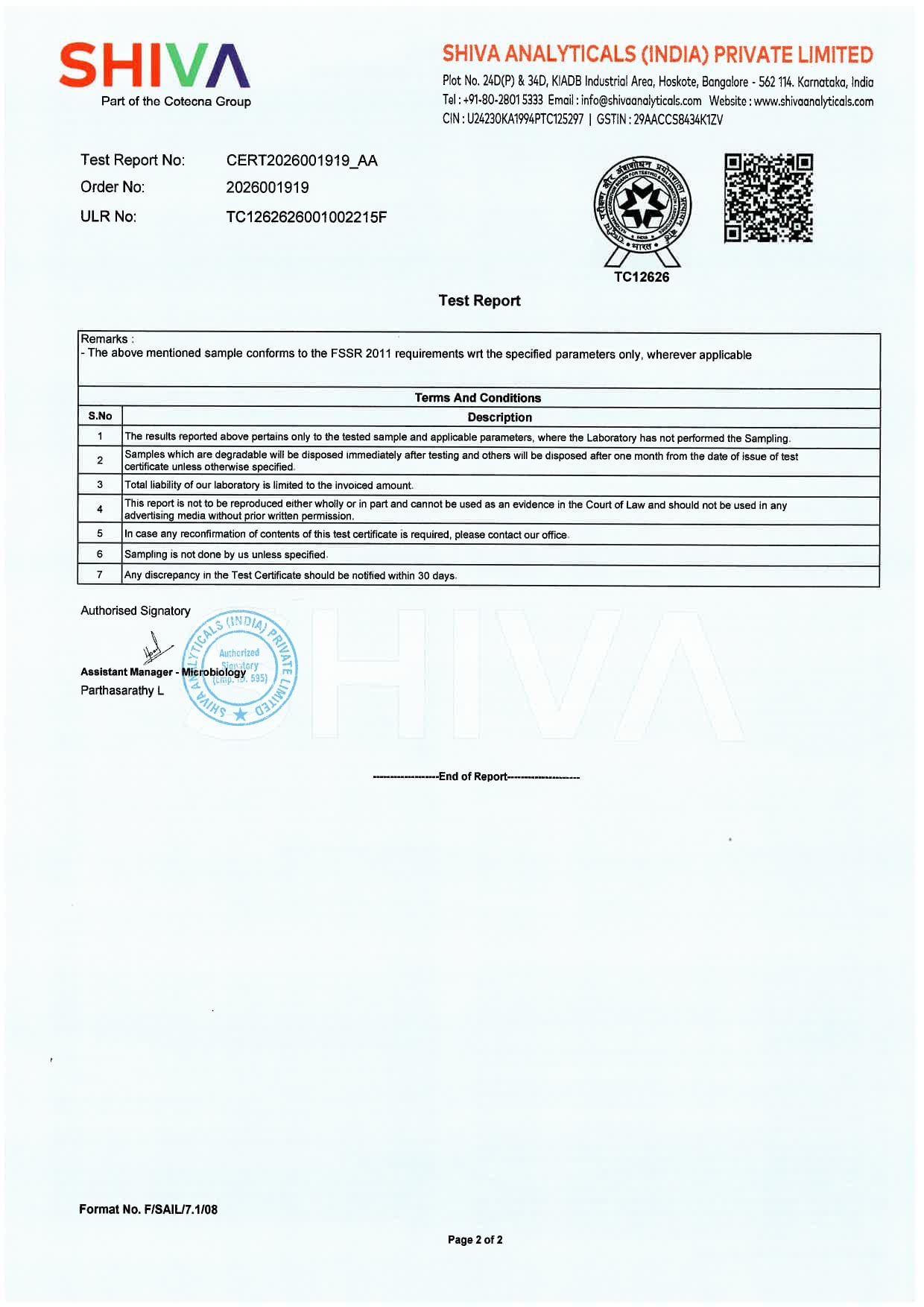 Certificate