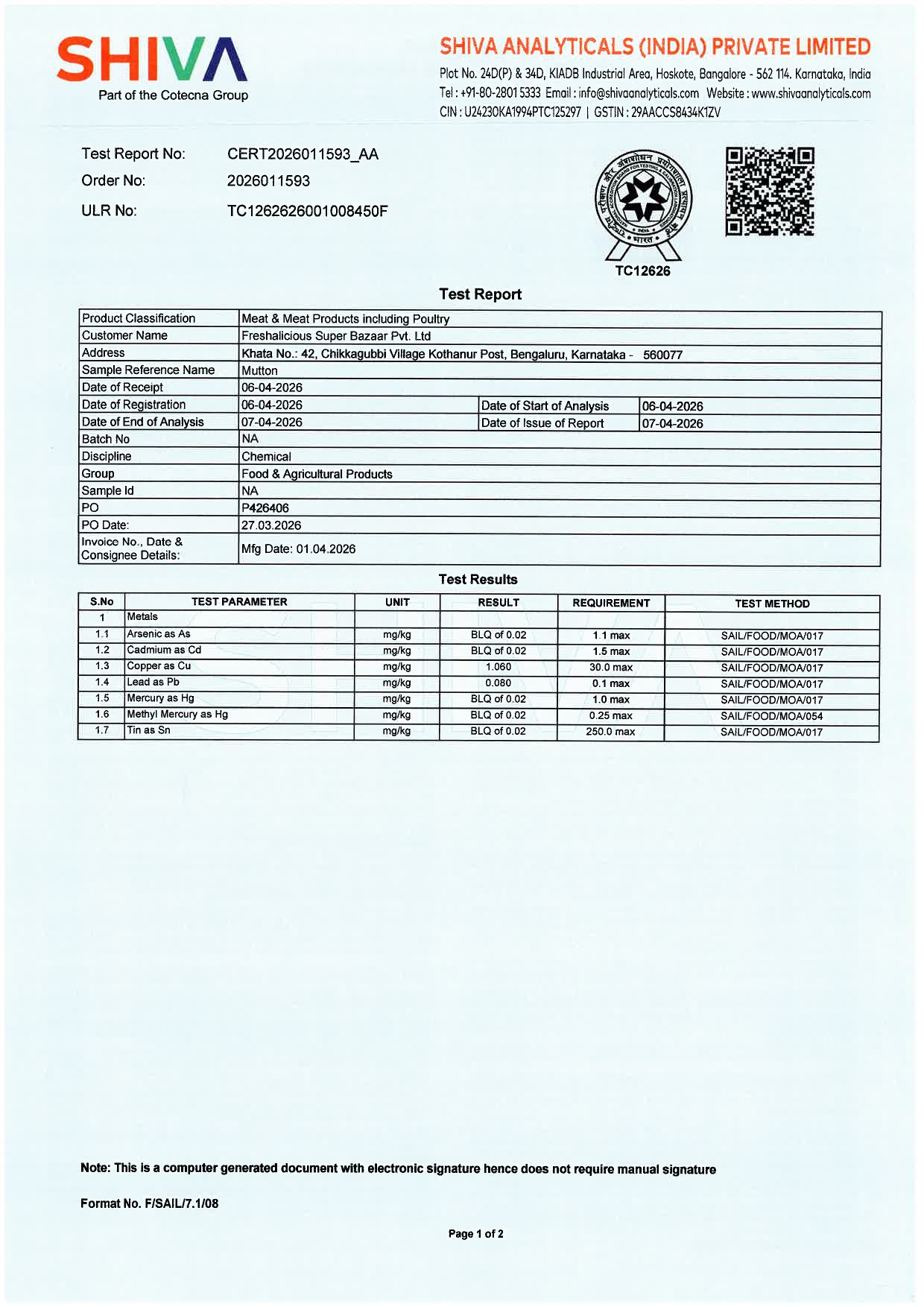 Certificate