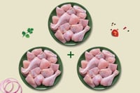 Special Pack: Premium Tender and Antibiotic-residue-free Skinless Chicken (980g to 1Kg Pack, 3 Nos)