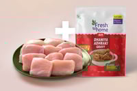 Combo: (Premium Boneless Chicken Cubes 250g + Dhaniya Adhraki Ready-To-Cook Paste 200g)