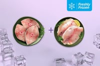 Freshly Frozen Combo: (Seer Fish Steaks 500g + Tilapia Boneless Fillet 500g)