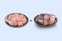 Combo: (480g Premium Chicken Skinless Curry Cut + 500g Rupchanda Curry Cut)