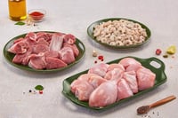 Triple Combo: (500g Premium Chicken Skinless Curry Cut + 500g Indian Mutton Curry Cut + 250g Prawns 40+ Peeled and Deveined)