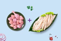 Combo: (500g Premium Chicken Skinless Curry Cut + 240g Anchovy / Natholi (Large) - Whole cleaned)