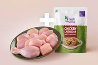 Combo: (480g Premium Chicken Skinless Curry Cut + 200g Chicken Lababdar Ready-To-Cook Paste)
