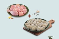 Combo: (Premium Chicken Skinless Curry Cut 500g + Indian Prawns/Venami PD (60+ Count/kg) 250g)