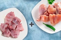 Combo: (480g of Premium Chicken Skinless Curry Cut + 500g Mahi Mahi Curry Cut)