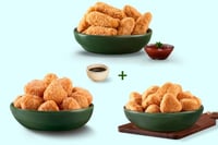 Triple Combo: (Crunchy Chicken Nuggets 270g + Chicken Chilli Garlic Fingers 270g + Cheese Corn Nuggets 270g)