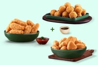 Triple Combo: (Crunchy Chicken Nuggets 270g + Crunchy Chicken Popcorn 264g + Chicken Chilli Garlic Fingers 270g)