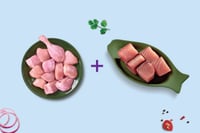 Combo: (Premium Chicken Skinless Curry Cut 480g Pack + Seer Fish / Neymeen / Surmai / Anjal Curry Cut 480g Pack)