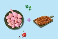 Combo: (1kg Premium Chicken Skinless Curry Cut + 350g Peri Peri Chicken Wings)
