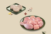 Combo: (480g Premium Chicken Skinless Curry Cut + Pack of 3 Yummy Chicken Cutlets)