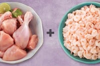 Combo: (500g Premium Chicken Skinless Curry Cut + 250g Peeled and Un-Deveined Wild Shrimp)