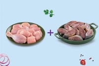 Combo: (Premium Chicken Skinless Curry Cut 480g Pack + Large Trevally / Vatta Curry Cut 480g Pack)