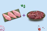 Combo: (480g Premium Boneless Chicken Breast Fillet + 480g Premium Chicken Liver Pack)