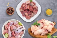 Triple Combo: (Premium Chicken Skinless Curry Cut 1kg + Vigova Duck Curry Cut 480g + Premium Goat Curry Cut 480g)