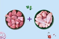 Combo: (480g Premium Tender Goat Curry Cut + 480g Country Chicken Curry Cut)