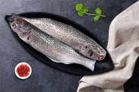 Striped Mullet / Kanambu / Pashe / Boi / Flathead Grey Mullet - Whole cleaned (Kolkata fish, 5g to 30g) (480g to 500g Pack)