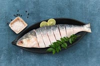 Hilsa / Ilish (300g to 450g) - Bengali Round Cut (Only scale, gills removed. Includes head and tail, tasty oils/eggs)