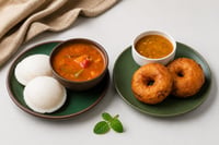 Combo: (Idli 2 pcs + Medu Vada 2 Pcs with Sambar, Ready to Heat & Eat)