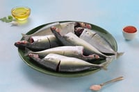 Mackerel / Ayala / Bangda / Aylai (15+ Count/kg) - Curry Cut (without Head)(480g to 520g Pack)