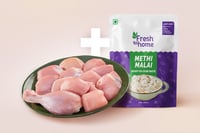 Combo: (480g Premium Chicken Skinless Curry Cut + 200g Methi Malai Ready-To-Cook Paste)