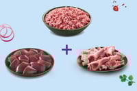 Triple Combo: (250g Premium Goat Mince / Kheema + 230g to 250g Premium Goat Liver + 250g Mutton Soup Bones)