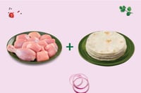 Combo: (Premium Chicken Curry Cut (Skinless) 480g + Malabar Rice Pathiri 270g, 8pcs) 