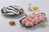 Combo: (500g Premium Chicken Skinless Curry Cut + 500g Sardine / Mathi / Tarli Whole Cleaned)