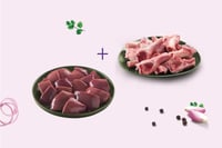 Combo:(Mutton Soup Bones 480g Pack + Premium Goat Liver 230g Pack)