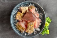 Red Snapper / Chempalli / Rane (Small) - With Skin Curry Cut (may include head pieces) (480g to 500g Pack)