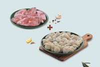 Combo: (Seer Fish/Neymeen (2kg to 5kg) Steaks 400g + Indian Prawns/Venami PD (60+ Count/kg) 240g)