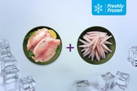 Freshly Frozen Combo: (Tilapia Boneless Fillet 200g + Anchovy Whole Cleaned 200g)
