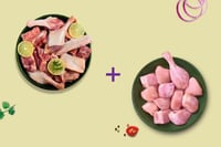 Combo: (Premium Chicken Skinless Curry Cut 480g + Vigova Duck With Skin Curry Cut 480g)