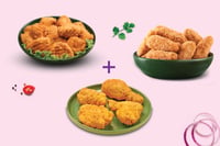 Triple Combo: (Jalapeno Chicken Poppers 300g + Chicken Chilli Garlic Fingers 270g + Lemon Pepper Fried Chicken 400g)