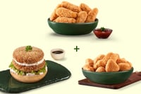 Triple Combo: (Veg Burger Patty 330g + Crunchy Chicken Nuggets 270g + Chicken Chilli Garlic Fingers 270g)