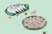 Combo: (Indian Prawns/Venami (60+ Count/kg) (PD) 480g + Mackerel/Ayala (10 to 14 Count/kg) Curry Cut 480g)