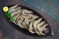 Indian Prawns / Venami / Vannamei / Jhinga / Chemmin (20+ Count/kg) - Whole (Not Cleaned, Not Peeled)
