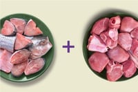 Combo: (Rohu Curry Cut With Head + Premium Goat Curry Cut   )