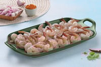 White Prawns / Naaran / Jhinga (90 to 100 count) - Headless (with shell & tail) (480g to 500g Pack)