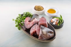 Catla (Extra Large 4kg+) - Bengali Cut (with head) (480 to 500g Pack)