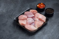 Premium Antibiotic-residue-free Chicken Thigh Curry Cut (Skinless) - 380g to 400g Pack