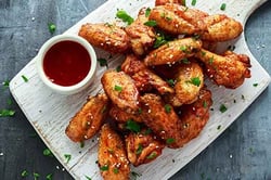 Gourmet Chicken Wings - Hot & Spicy Flavour - Pack of 300g+ (3 to 4pcs)