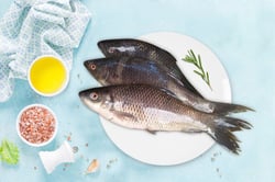 Kalbose/ Kalbasu/ Black rohu/ Labeo calbasu  - Whole (Uncleaned)