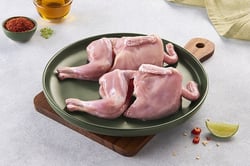 Quail / Kaada (Japanese) - Pack of 2 Skinless Whole Cleaned Quails