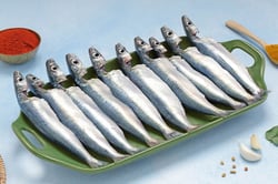 Premium Sardine / Mathi / Tarli - Whole Cleaned  Partial Head (480g to 500g Pack) 