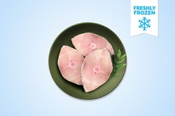 Freshly Frozen Seer Fish / KingFish / Surmai / Neymeen / Vanjaram / Anjal (5kg+) - Steaks (480g to 520g Pack)