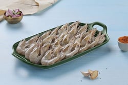 Indian Prawns / Venami / Vannamei / Jhinga / Chemmin  (70+ Count/kg) - Whole  (Not Cleaned, Not Peeled)