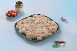 White Prawns / Poovalan Chemeen - Peeled & Deveined (PD) Meat (480g to 500g Pack)