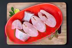 White Snapper / Vela Meen (Small) - Curry Cut (May include head pieces)